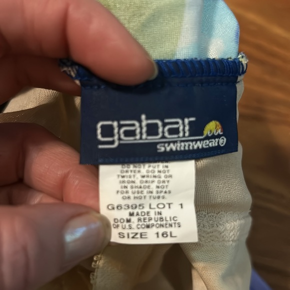 NWT Gabar Vintage Women’s Swim Suit Size 16 Long Torso Floral Print Tummy Toner - Picture 6 of 12